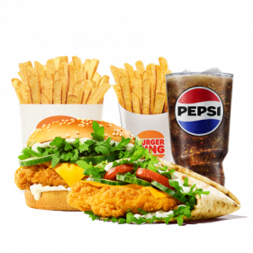 Chicken Crunch Menu + Chicken Crunch Pocket + XXL Fries
