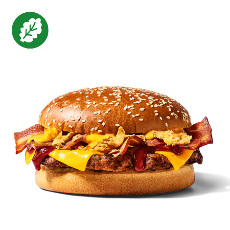 Plant-based Cheesy BBQ Burger