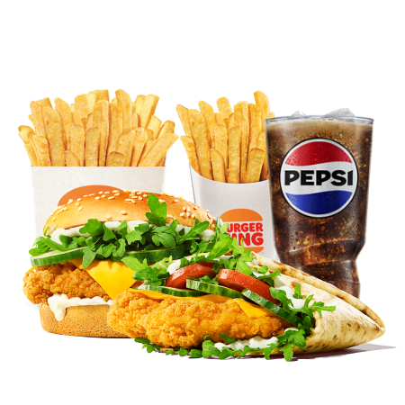 Chicken Crunch Menu + Chicken Crunch Pocket + XXL Fries